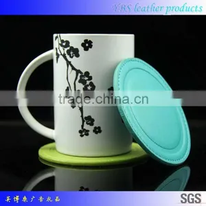 Bulk Leather Coaster Wholesale China Supplier Custom Leather Cup Coaster thumbnail-1