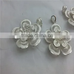 Fashion Silver Flower Jewelry 925 Silver Plating Hot Sell Popular Silver Jewelry thumbnail-3