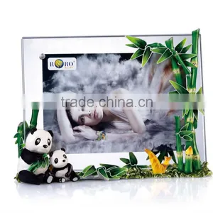 RORO Promotion Bamboo Crystal Glass Enamel Photo Frame Picture Frame thumbnail-1