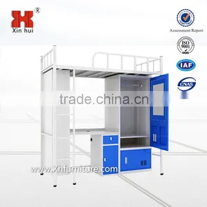 High Quality Metal Bunk Bed With Desk and Wardrobe thumbnail-1