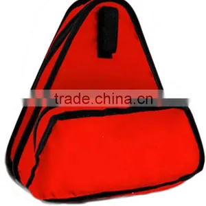 Red Triangular Fabric Bag Emergency Roadside Tool Kit thumbnail-3
