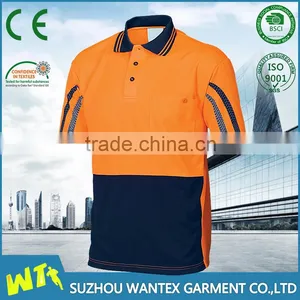 Wholesale Sport Wear Polo Shirt Reflective Safety Working Shirt Customed Sport Wear Safety Polo Shirt thumbnail-1
