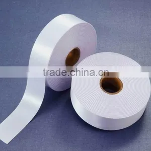 High Class Double Side Polyester Satin Label Fabric for Care Label Garment Label thumbnail-1