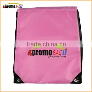 2015 Pink Polyester Sport Drawstring Bag thumbnail-1