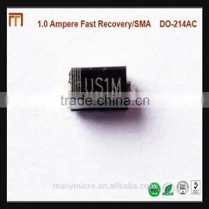 1.0A High Voltage Fast Recovery SMA DO-214AC Diode US1M thumbnail-1