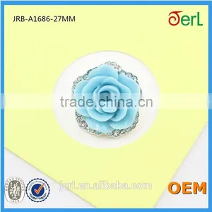Flat Back Embellished Crystal Rhinestone Button for Hair Bow Diy Rose Buttons thumbnail-3