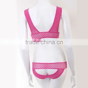 2PC Set Deep Pink Sexy Adult Lingerie thumbnail-3