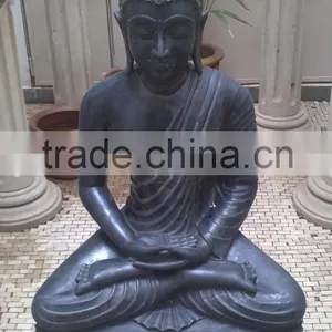 Black Marble Buddha Statue thumbnail-1