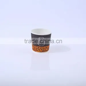 Hangzhou Lvyang New Style Good Heat-Insulated Corrugated Ripple Wall Paper Cups thumbnail-1