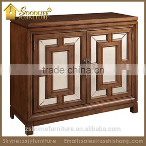Rustic Antique Wooden Display Cabinet With Doors thumbnail-1