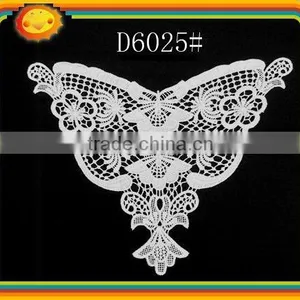 African Embroidery Nylon Lace Fabric Cut Pieces Neck Applique Top-one China thumbnail-1
