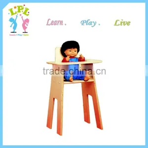 American Market Hot Sale Mini Toy Wooden Baby High Chair for Sale thumbnail-1