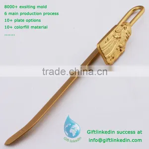 Gold Plated Metal Bookmark/3d Gold Bookmark Souvenir thumbnail-1