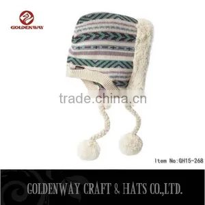 2016 Plain Fashion Pompom Knit Crochet Beanies Hats for Sale thumbnail-1