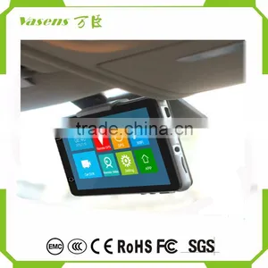 5.0" IPS Touch Android 4.4 FHD1080P Dash Camera Parking Car Dvrs Rearview Mirror Video Recorder Car DVR Dual Camera GPS thumbnail-2