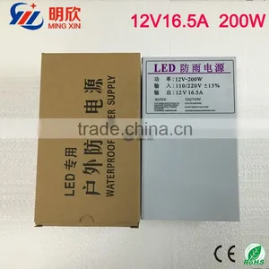 200W 12V Constant Voltage Rainproof LED Switch Mode Power Supply With CE RoHS thumbnail-1
