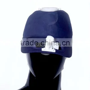 Factory Direct Sale Low Price Novelty Solar Energy Fan Blue Cool Fishing Hat thumbnail-1