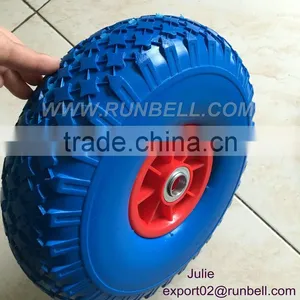 12" x 4.00-4 Flat Free PU Solid Wheels thumbnail-1