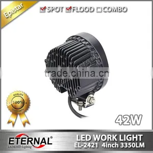 42W 4in Round Truck Tractor Excavator Crane Truck Motorcycle ATV UTV High Power Spotlight Led Working Lamp thumbnail-3