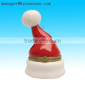 Handpainted Ceramic Christmas Tree Ornament Box/hanging Ornament thumbnail-2