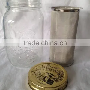 Cold Brew Coffee, Iced Coffee and Iced Tea Maker Infuser, Mason Jar and Stainless Steel Filter thumbnail-5