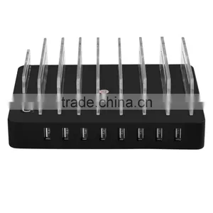 New Arrival Fashion VOXLINK Humanized Design 8-Port USB Charger With Transparent Bracket PSE Black thumbnail-3
