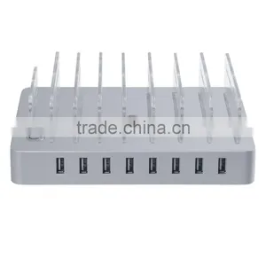 Hot Selling VOXLINK 8-Port Family Office Size USB Desktop Charger With Transparent Bracket PSE White thumbnail-2