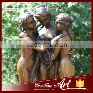 Life Size Bronze Three Goddess Female Statues thumbnail-3