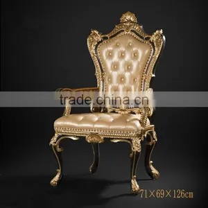 Noble Design Imperial Rectangular Dinner Table & Chairs, Luxury Wood Carved Pedestal Dinning Table, Royal Furniture Dinning Set thumbnail-3