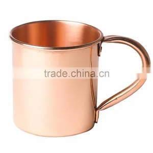 16 oz Solid Copper MUG for Moscow Mule 99.9% With Rivets ~ Copper Straight Mug Supplier From India thumbnail-2