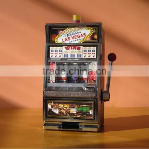 Creative Design Piggy Bank With LED Light, Multi-functional Decorative Lucky Slot Machine Design Piggy Bank With Funny Games thumbnail-5