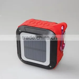 New Arrival Mini Outdoor Portable Waterproof Hook Type Solar Bluetooth Speaker With FM Radio Support TF Card thumbnail-1