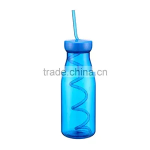 350ml Plastic Water Bottle With Straw Milk Bottle Design thumbnail-5