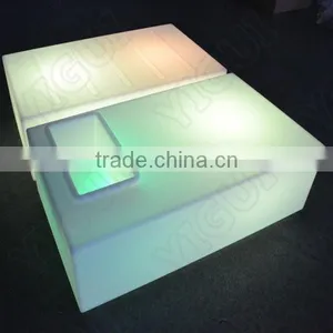 LED Furniture Hot Sale Remote Control Illuminated Portable High Tables and Bar Stools for Garden thumbnail-4