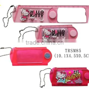 Promotional Plastic Custom Logo Folding Mirror With 6 Inch Ruler thumbnail-1