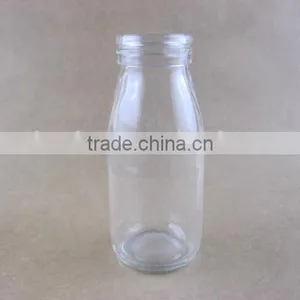 Clear Round Milk Glass Bottles thumbnail-1