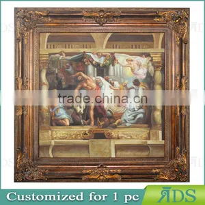 Golden Art Frame With Handmade Oil Painting thumbnail-1