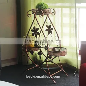 3 Flower Pot Display Garden Decorate Plant Flower Pot Metal Iron Plant Storage Stand thumbnail-3