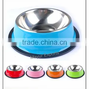 Stainless Steel Anti Skid Pet Bowl - Color thumbnail-2
