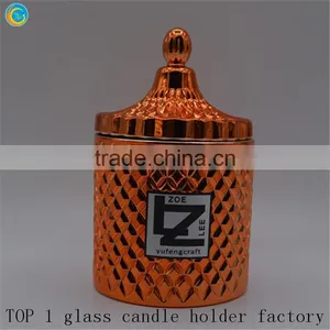 Orange Decorative Glass Jars With Lids Yufeng thumbnail-1