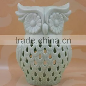 Wholesale Ceramic Owl Tealight Candle Oil Burner thumbnail-1