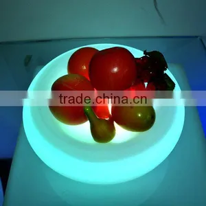 High Quality PE Material Light up Led Fruit Plates /CE ROHS Approved Rechargeable Led Fruit Plates thumbnail-2