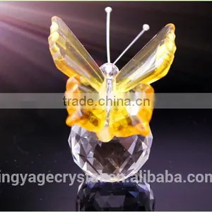 Promotional Fascinating Yellow Crystal Butterfly Model New Promotional Wedding Giveaway Gifts thumbnail-3