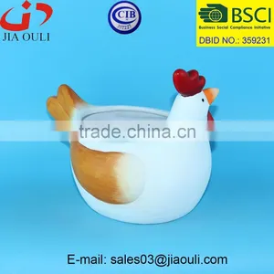 Beautiful EASTER Decorations Ceramic Rooster Figurines, Animal Planter Pot thumbnail-4