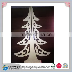 Wooden Laser Craft of Stand Christmas Tree for Christmas Gift thumbnail-1