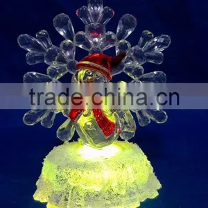 New Style Led Rbg Light Acrylic Artificial Christmas Snowflake Snowman thumbnail-5