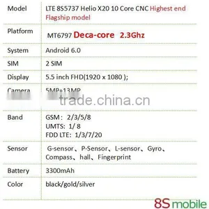 LTE8S5737 5.5" High End Cheap Deca-core Mobile Phone thumbnail-2