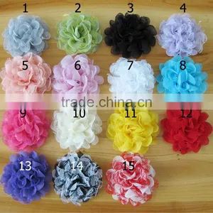 Chiffon and Mesh Flower Clip for Kids Hair Accessories for Baby Girl thumbnail-6