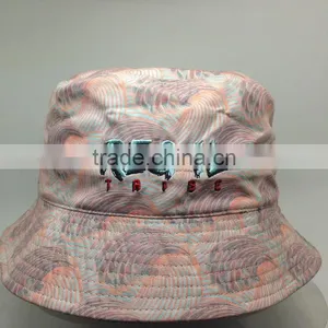 Wide Brim Printed Bucket Hat Custom Double Sided Hat Reversable Hat thumbnail-2