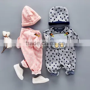 2017 Autumn New Design Bear Pattern Baby Boy Clothes Romper thumbnail-1